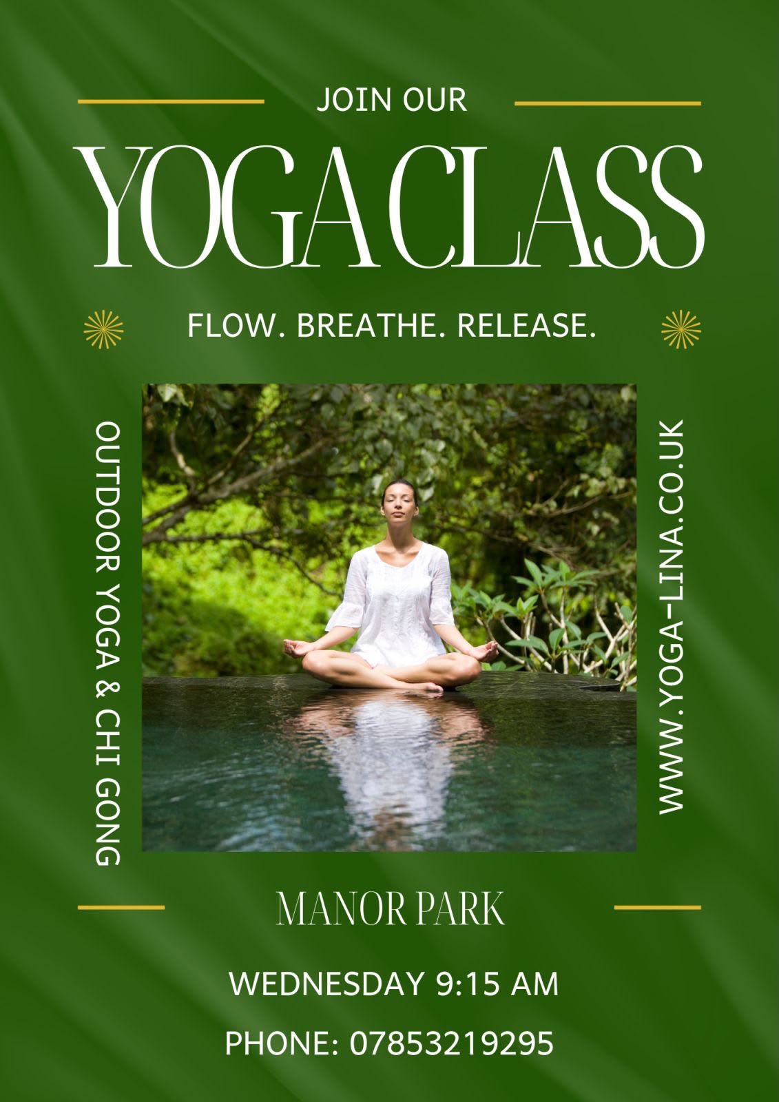 Outdoor Yoga & Qigong at Manor Park flyer
